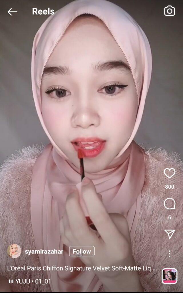Beauty Influencer on Instagram Reels