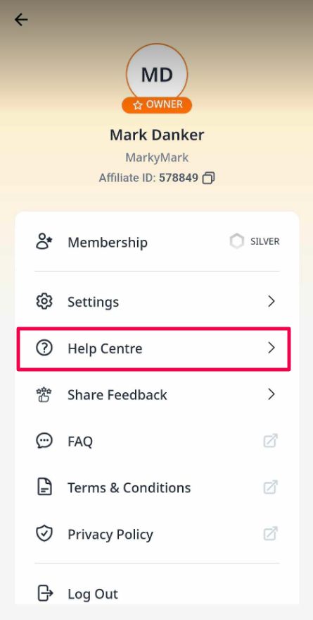 Help Centre on Involve Asia mobile app