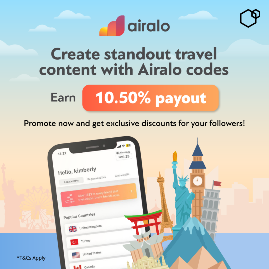 Airalo Affiliate Program on Involve Asia: Earn from Global eSIM Sales
