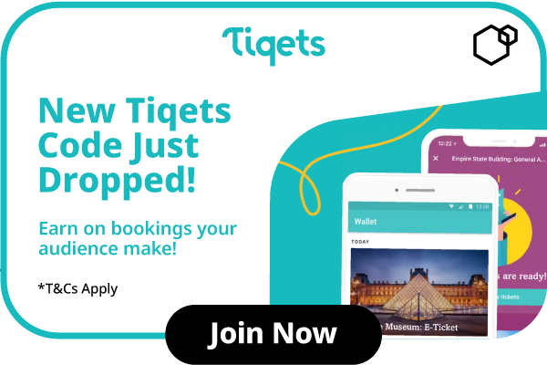 Tiqets Affiliate Program on Involve Asia: Earn from Global Attractions and Experiences
